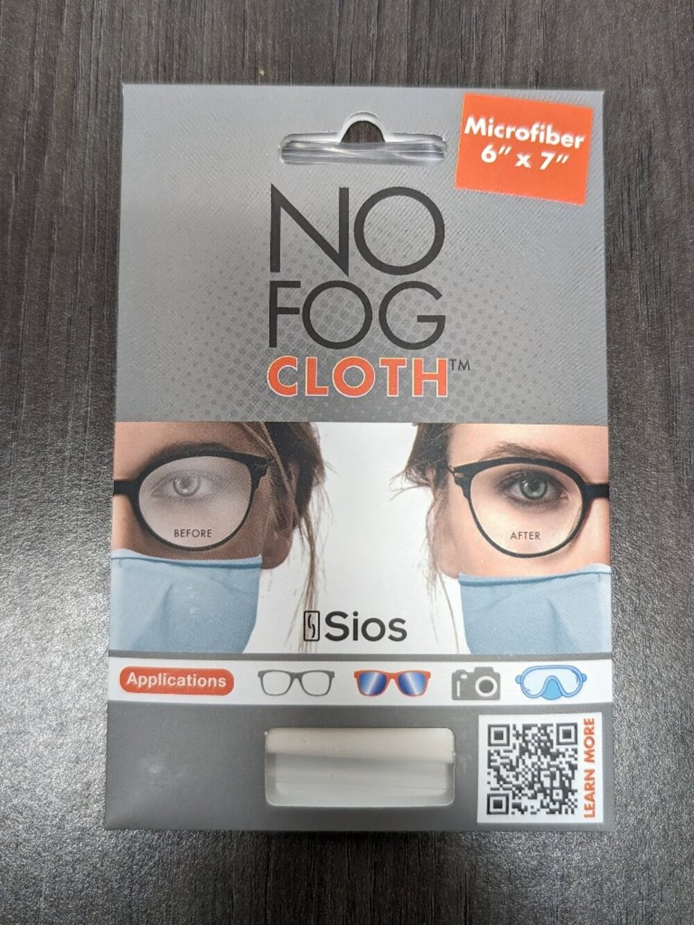 Set of 5 Sios Santinelli NO FOG Microfiber Lense Cloth for Glasses Lenses, 6 x 7